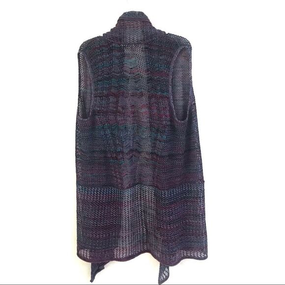 Avenue sleeveless open weave duster cardigan 22/24 - Picture 2 of 4